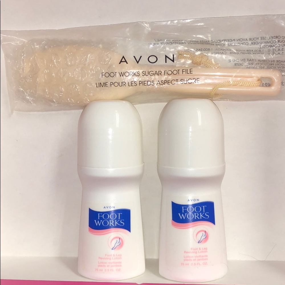 Avon 2pc Foot Works Foot And Leg Reviving Lotion